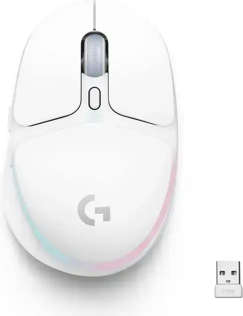 3. Mouse Gamer Sem Fio G705 LIGHTSPEED - Logitech