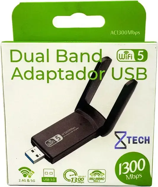 2. Adaptador Wireless USB 3.0 - 8X TECH