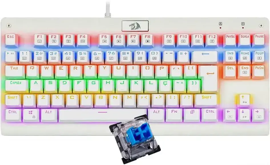 2. Teclado Mecânico Gamer K568W-R - Redragon