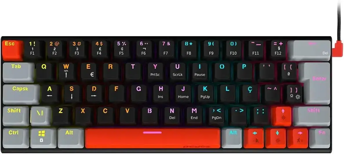 3. Teclado Gamer Mecânico PCYES KUROMORI 60% - PCYES